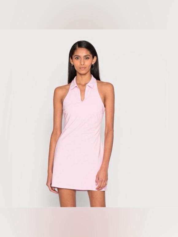 Nwt Abercrombie & Fitch Sleeveless Collared Light Pink Mini Dress